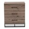 Baxton Studio Daxton Modern & Contemporary Rustic Oak Finished Wood 3-Drawer Storage Chest 202-11307 - alternate 9